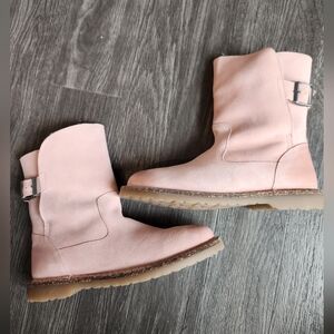 Birkenstock Pink Suede and Shearling Boots